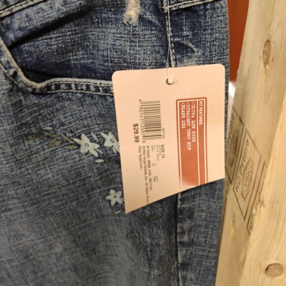 Mossimo Floral Print Denim Jeans – Size 15 - Picture 4 of 5